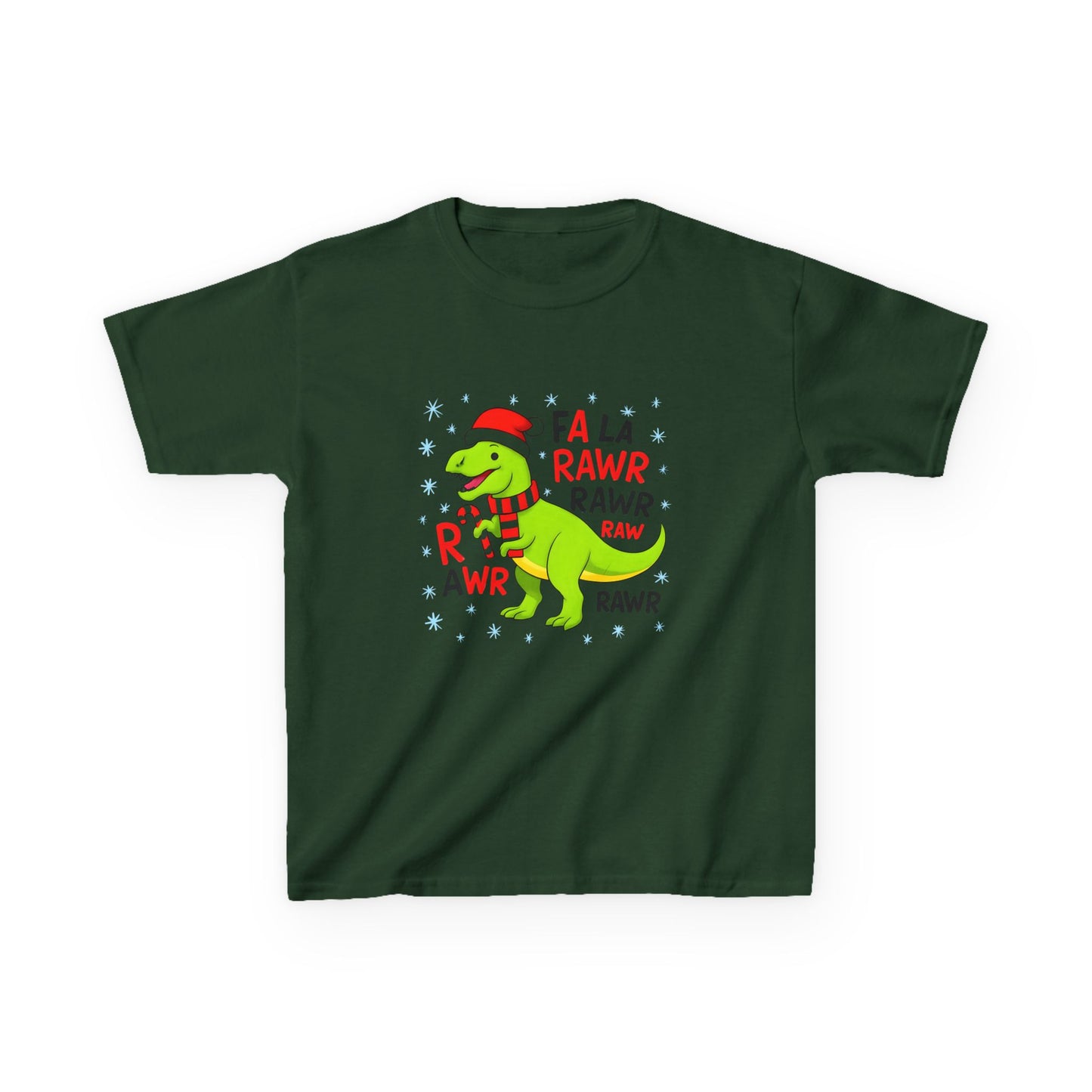 Holiday Dinosaur Kids Tee, Christmas Shirt, Fun Dinosaur T-Shirt, Kids Party Outfit, Cute Graphic Tee, Gift for Kids