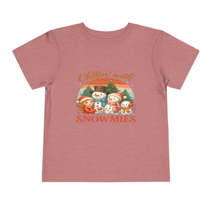 Chillin' With Snowmies Toddler Christmas Tee