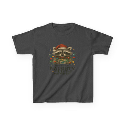Naughty Raccoon Christmas Tee - Holiday Gift for Kids