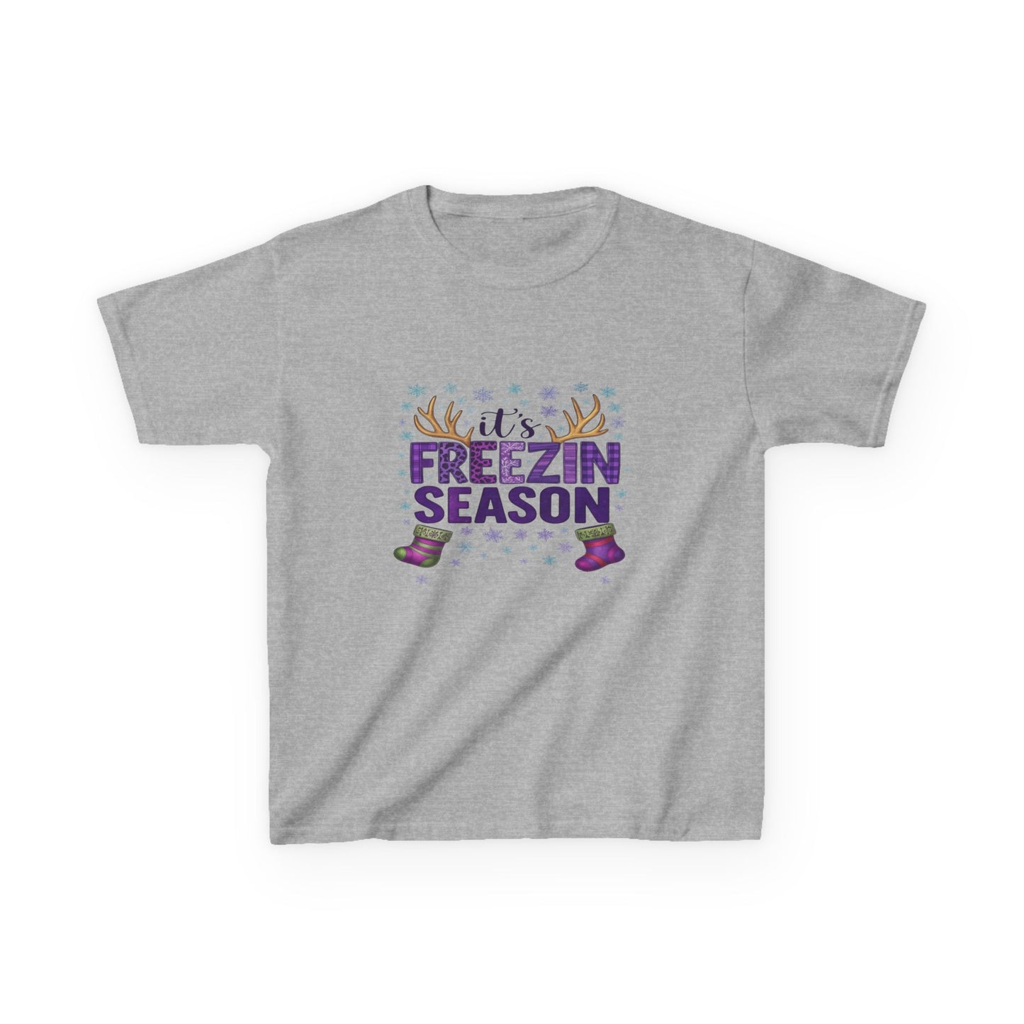 It's Freezin' Season Dino Christmas Tee - Kids Holiday Shirt