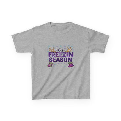 It's Freezin' Season Dino Christmas Tee - Kids Holiday Shirt