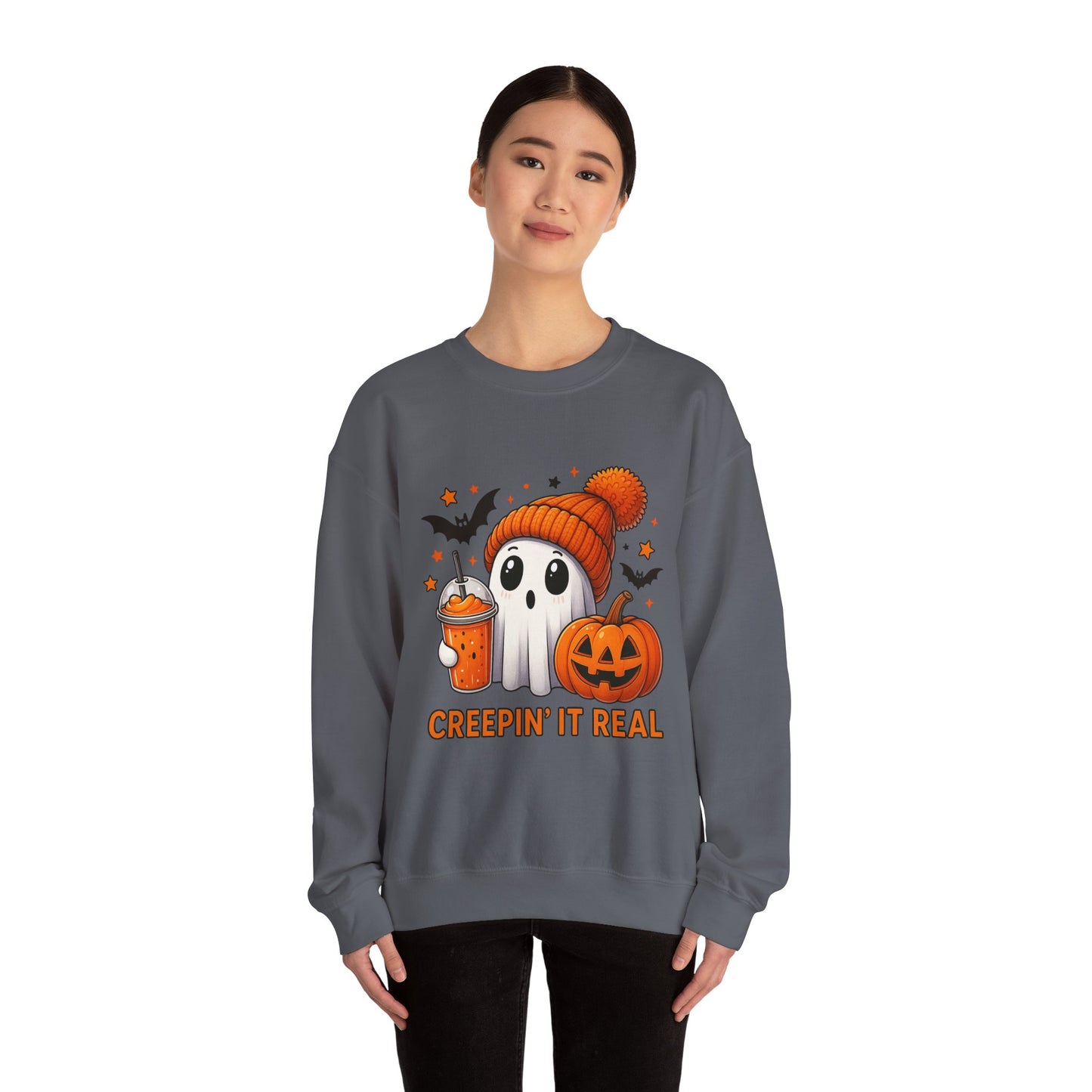 Creepin' It Real Ghost Halloween Sweatshirt