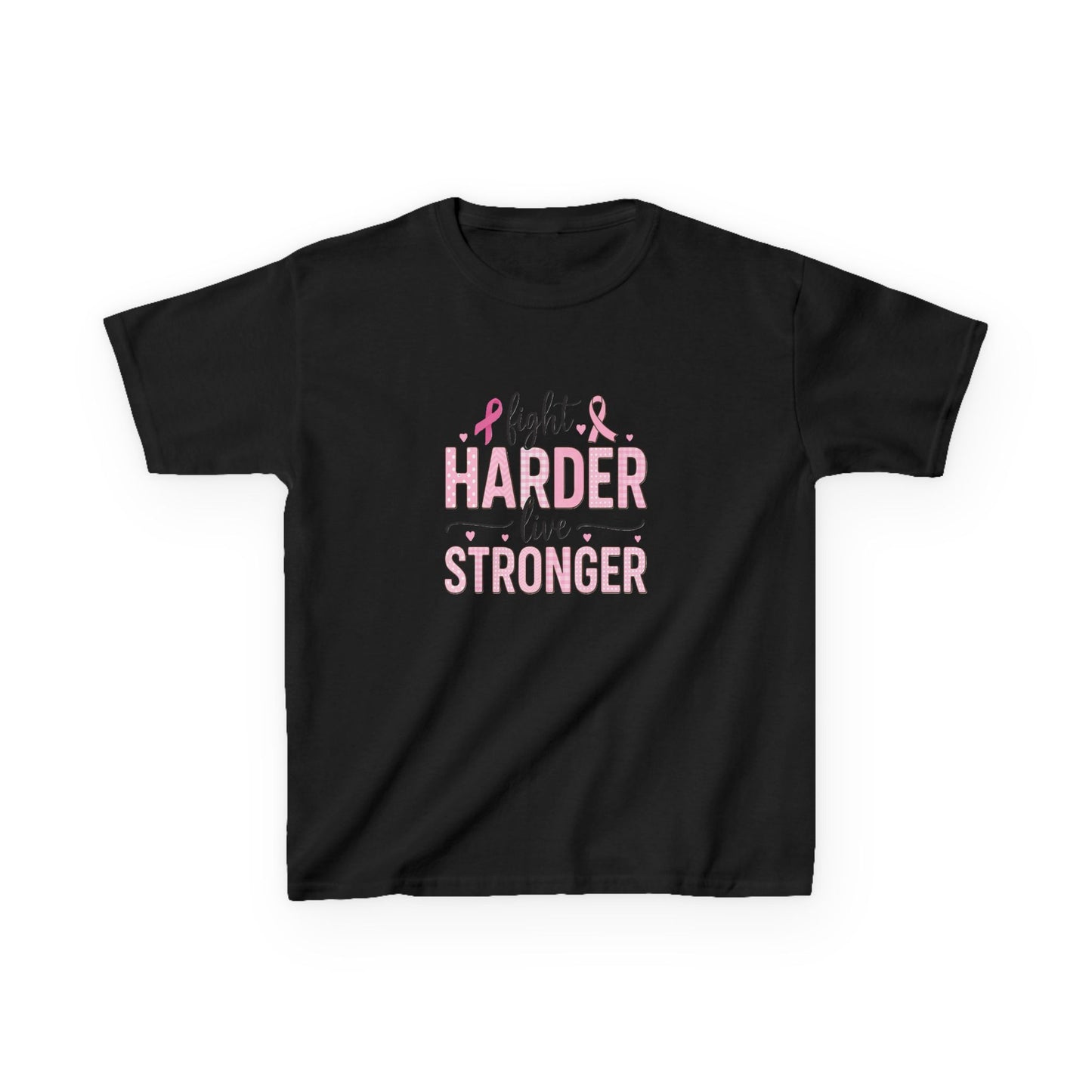 Fight HARDER Live STRONGER - Breast Cancer Awareness Tee
