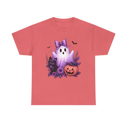 Pastel Halloween Ghost Cat Tee
