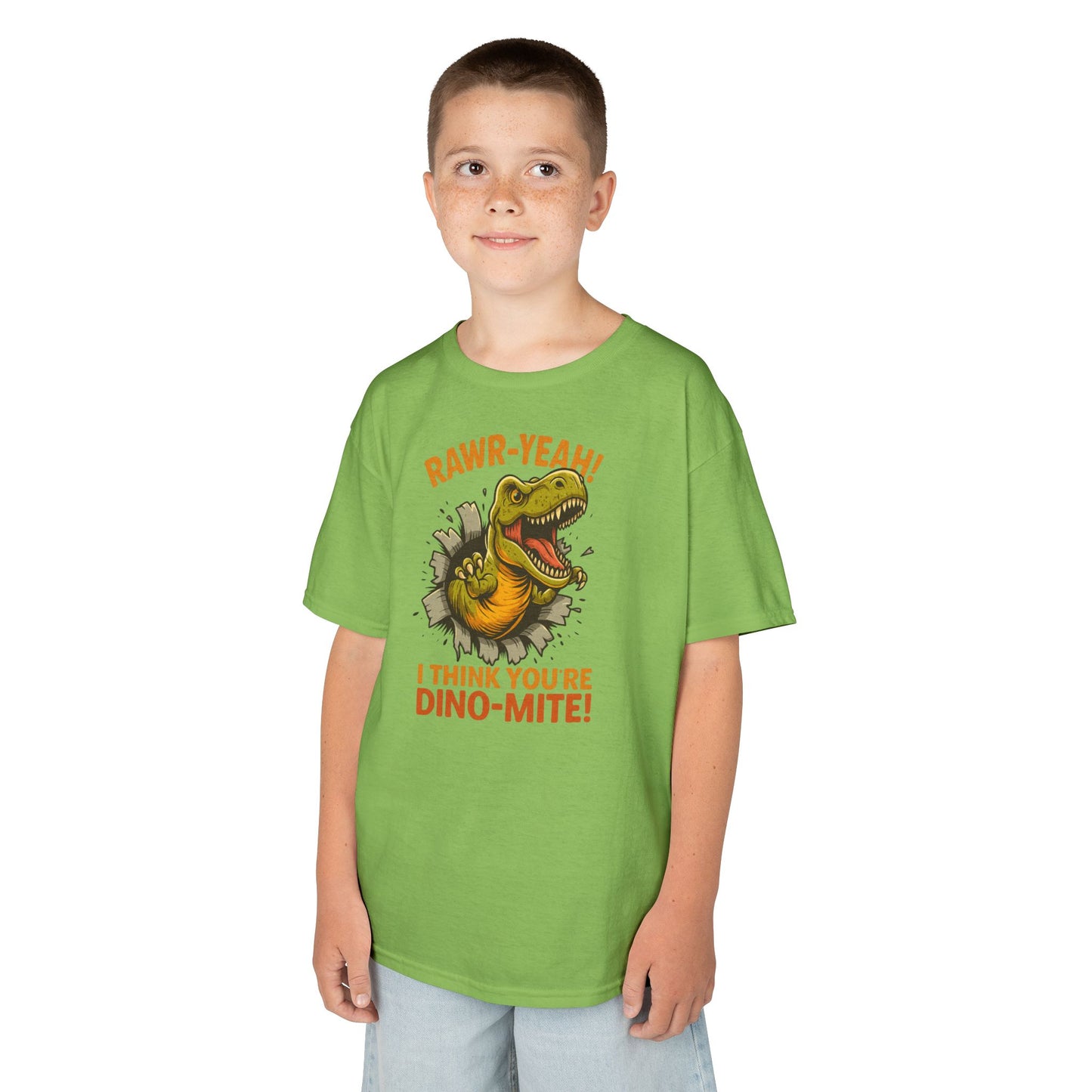 Dino-Mite Kids Tee - Fun Dinosaur T-Shirt for Boys and Girls, Perfect for Birthdays, Everyday Play, Dinosaur Lovers, Casual Wear