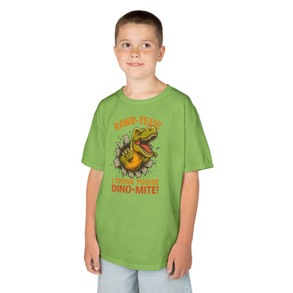 Dino-Mite Kids Tee - Fun Dinosaur T-Shirt for Boys and Girls, Perfect for Birthdays, Everyday Play, Dinosaur Lovers, Casual Wear