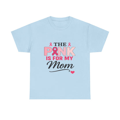 Mom's Strength: Pink Ribbon Breast Cancer Awareness Tee