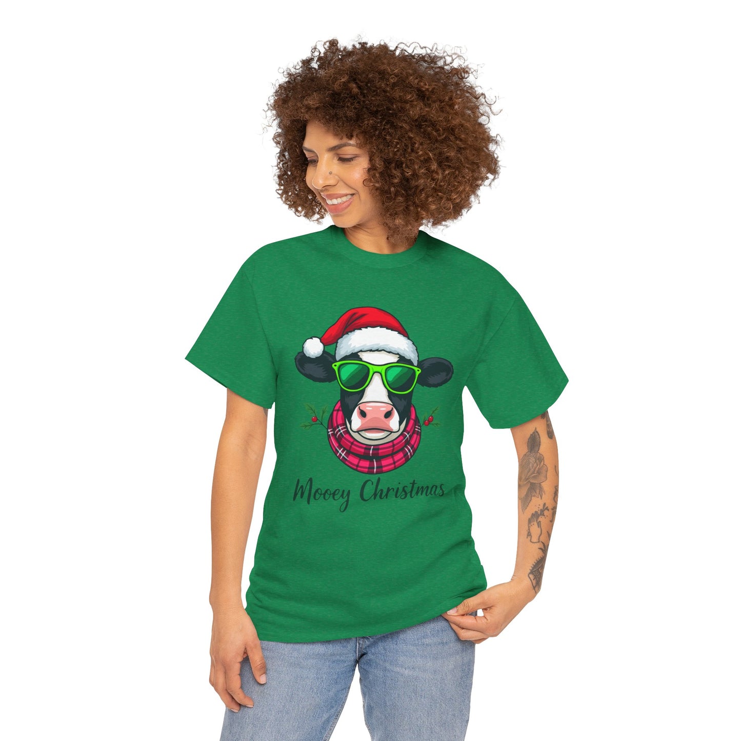 Moovey Christmas Cow Tee - Festive Holiday Cheer