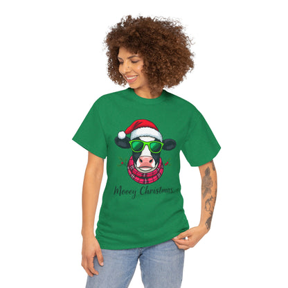 Moovey Christmas Cow Tee - Festive Holiday Cheer