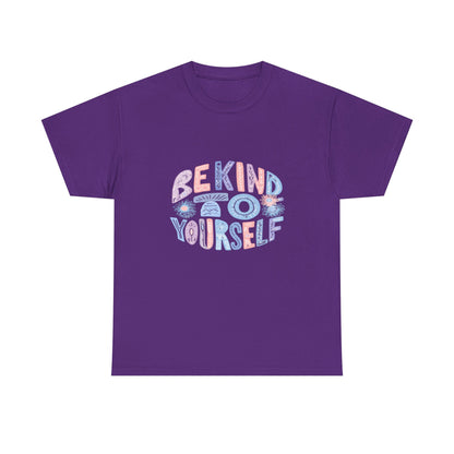 Be Kind to Yourself Pink T-Shirt – Uplifting Floral Self-Care Message