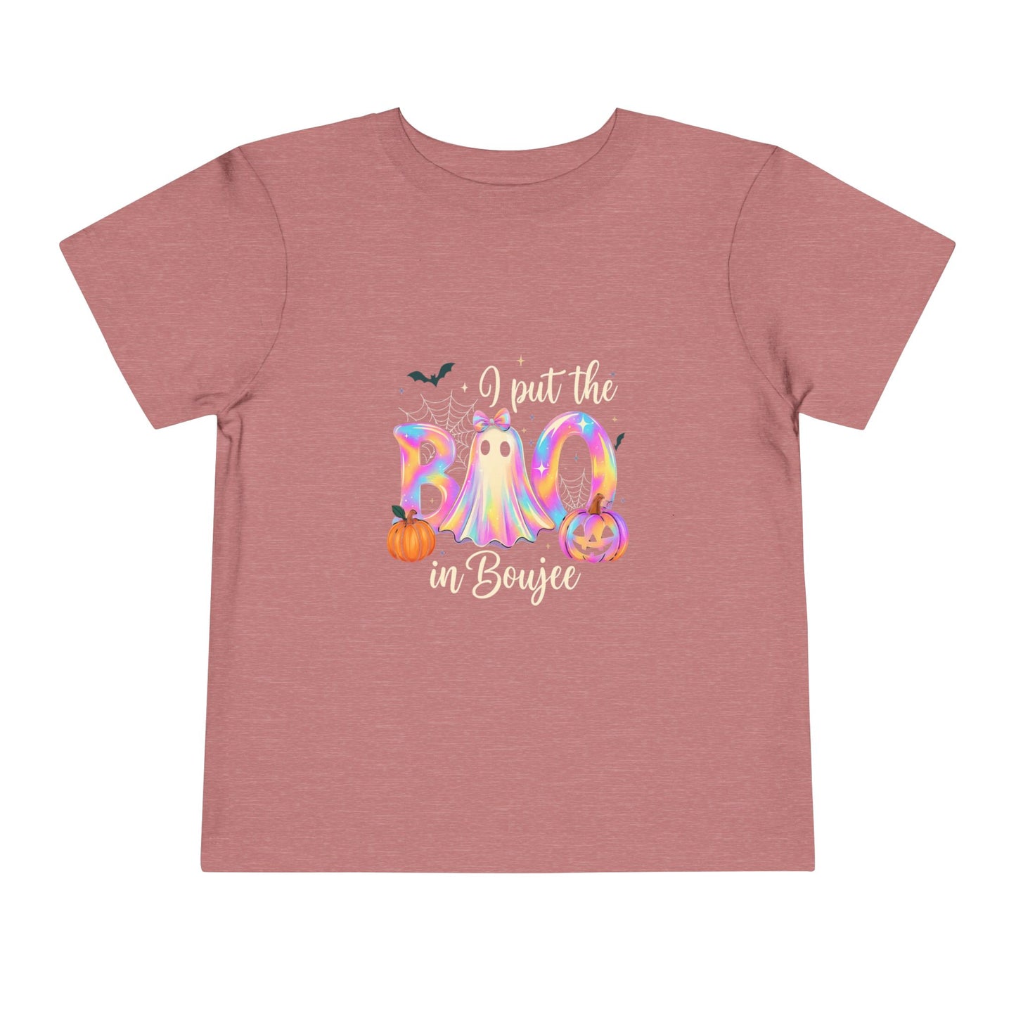 Boo-jee Halloween Toddler Tee - Pastel Rainbow