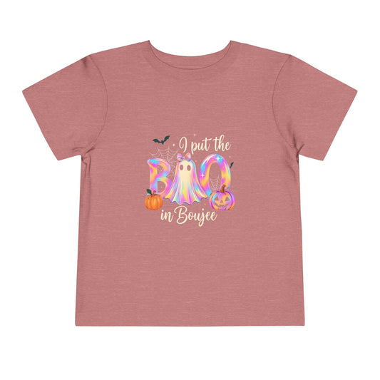 Boo-jee Halloween Toddler Tee - Pastel Rainbow