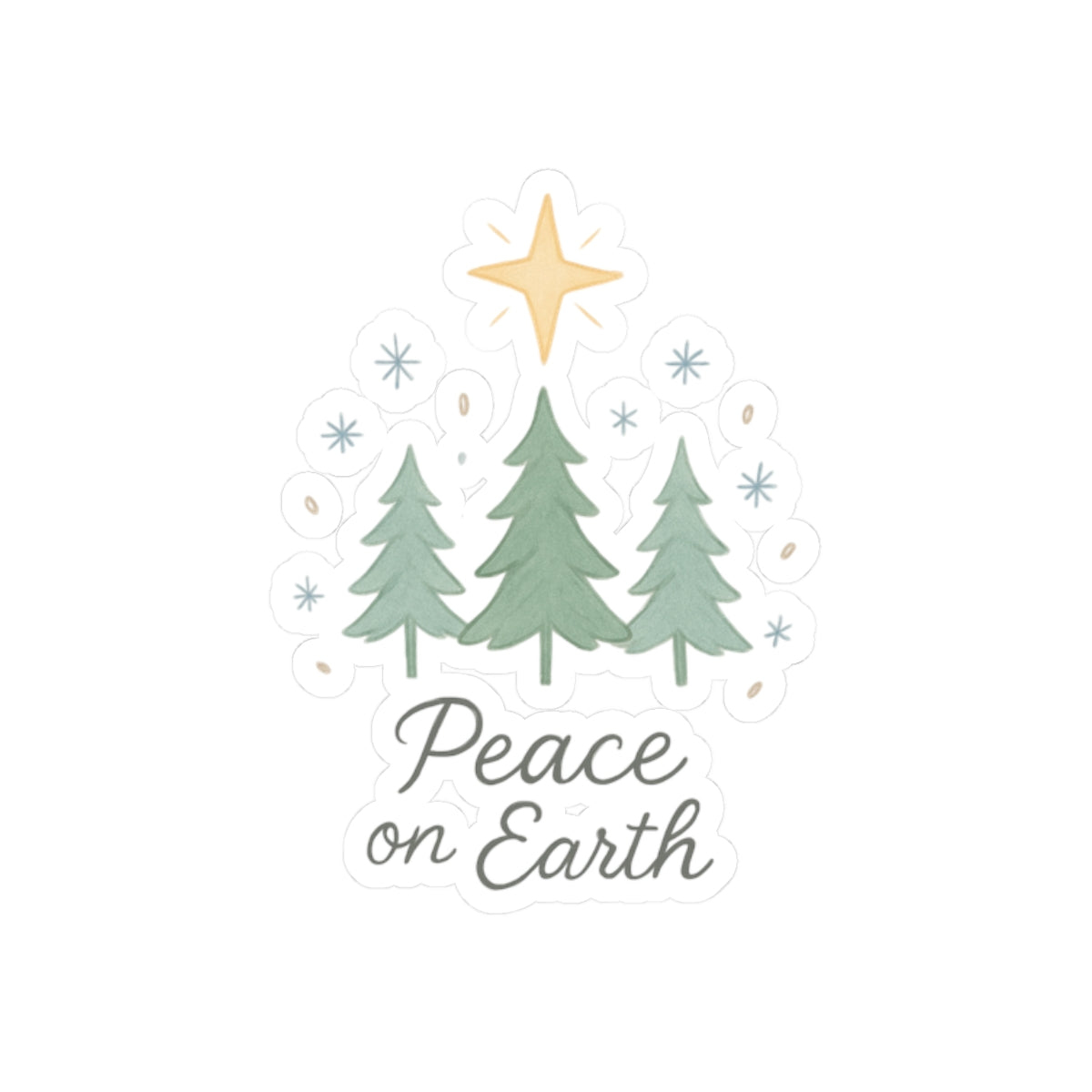 Peace on Earth Christmas Sticker