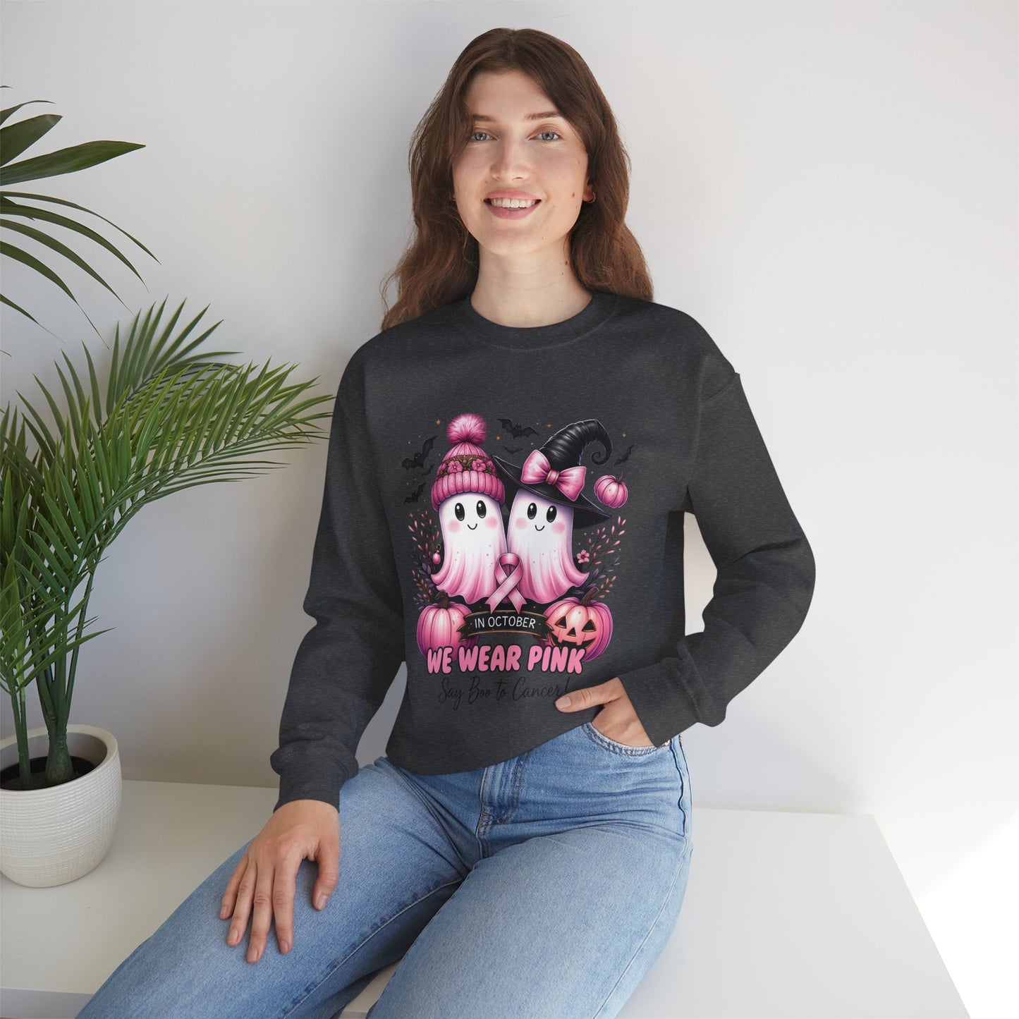 Boo-tiful Breast Cancer Awareness Halloween Crewneck
