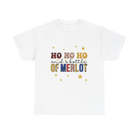 HO HO HO & Merlot Christmas Tee