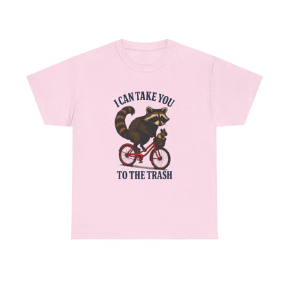 Cotton Tee Vintage Raccoon Bicycle Graphic Shirt