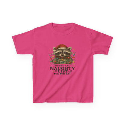 Naughty Raccoon Christmas Tee - Holiday Gift for Kids