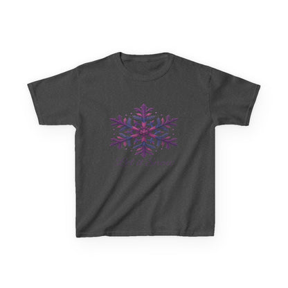 Let It Snow Dinosaur Kids Tee - Holiday Christmas Shirt