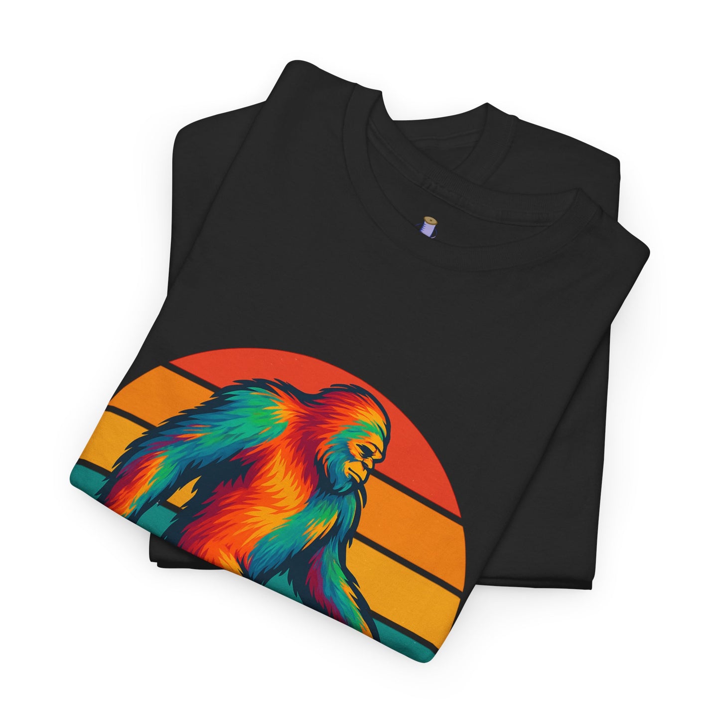 Colorful Bigfoot Unisex T-Shirt, Fun Graphic Tee for Nature Lovers, Perfect for Holidays, Festivals, Camping, Gifts