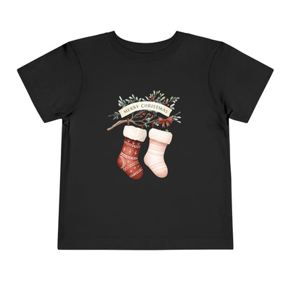 Toddler Christmas Tee with Festive Stockings, Holiday Shirt, Kids Christmas Outfit, Merry Christmas Top, Toddler Holiday Apparel, Gift [...]