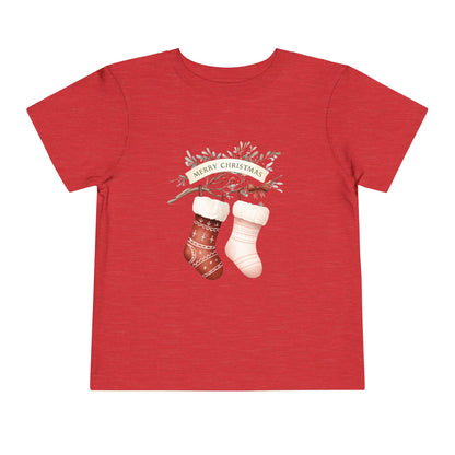 Toddler Christmas Tee with Festive Stockings, Holiday Shirt, Kids Christmas Outfit, Merry Christmas Top, Toddler Holiday Apparel, Gift [...]
