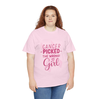 Cancer: The Wrong Picked Girl - Pink Ribbon Tee