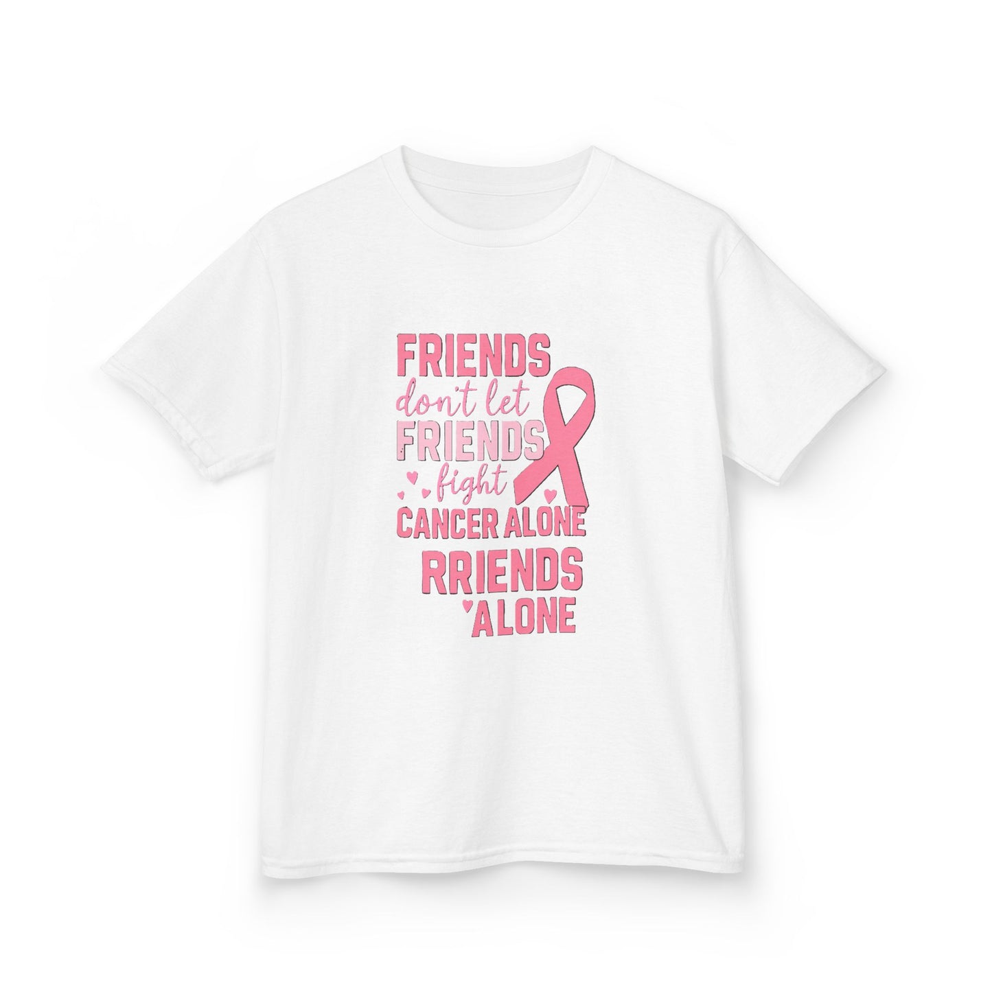 Friends Fight Cancer Alone Tee - Pink Ribbon Kids Shirt