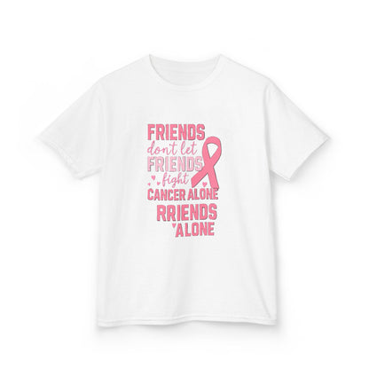 Friends Fight Cancer Alone Tee - Pink Ribbon Kids Shirt