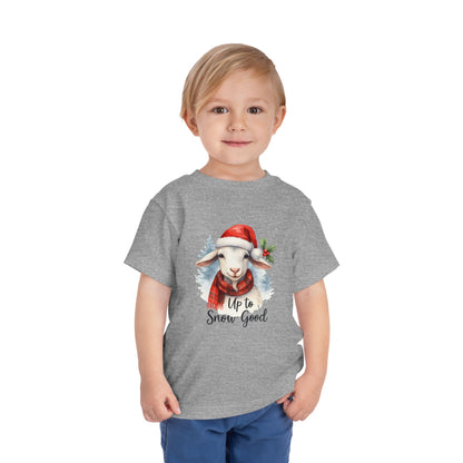 Up to Snow Good Goat Toddler Christmas Tee