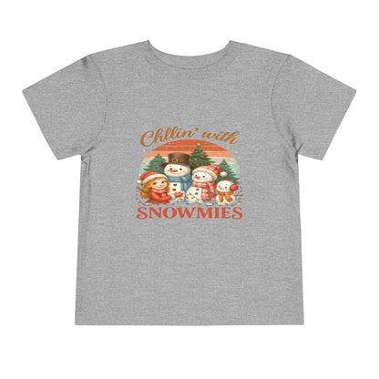 Chillin' With Snowmies Toddler Christmas Tee
