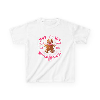 Mrs. Claus' Gingerbread Bakery Dino Tee - Kids Christmas