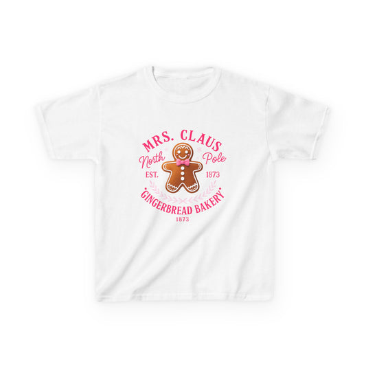 Mrs. Claus' Gingerbread Bakery Dino Tee - Kids Christmas