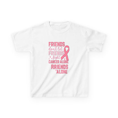 Friends Fight Cancer Alone Tee - Pink Ribbon Kids Shirt
