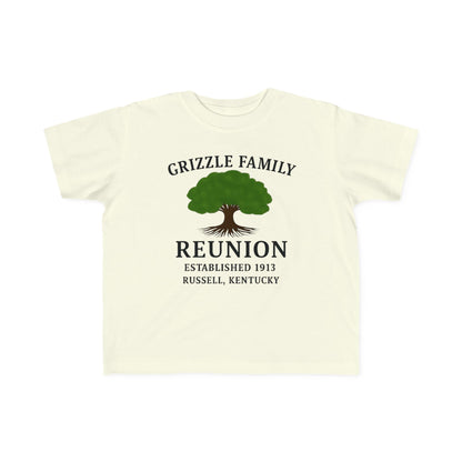 Personalized Grizzle Family Reunion Toddler Tee, Kid's Cotton T-Shirt, Children's Family Gathering Shirt, Custom Family Tee, Kids Event Shirt