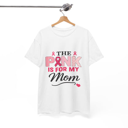 Mom's Strength: Pink Ribbon Breast Cancer Awareness Tee