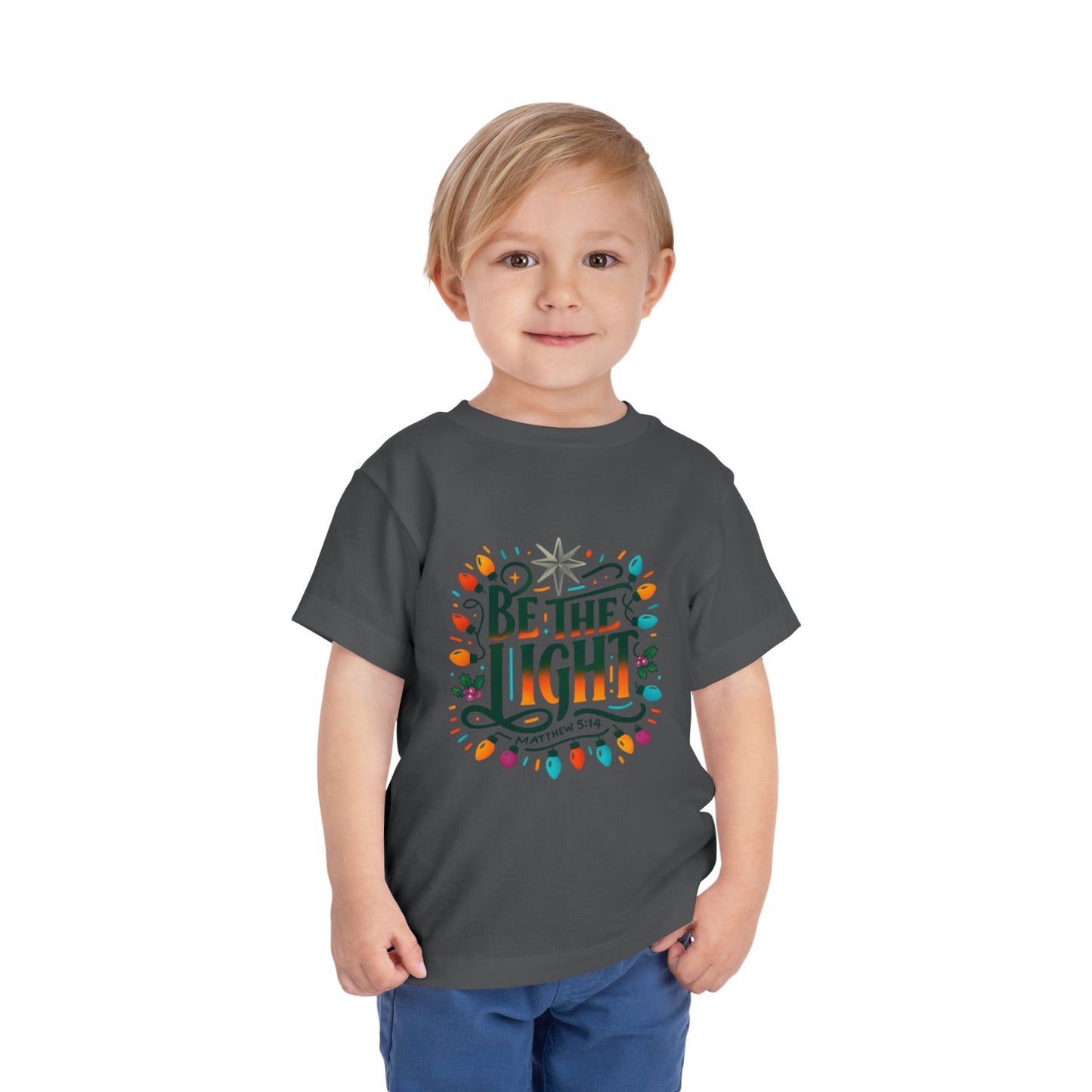 Christmas Toddler Tee - BE THE LIGHT, Matthew 5:14