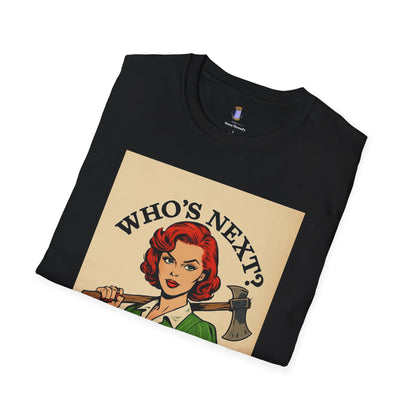 Bold Retro Graphic Tee - 'Who's Next?'