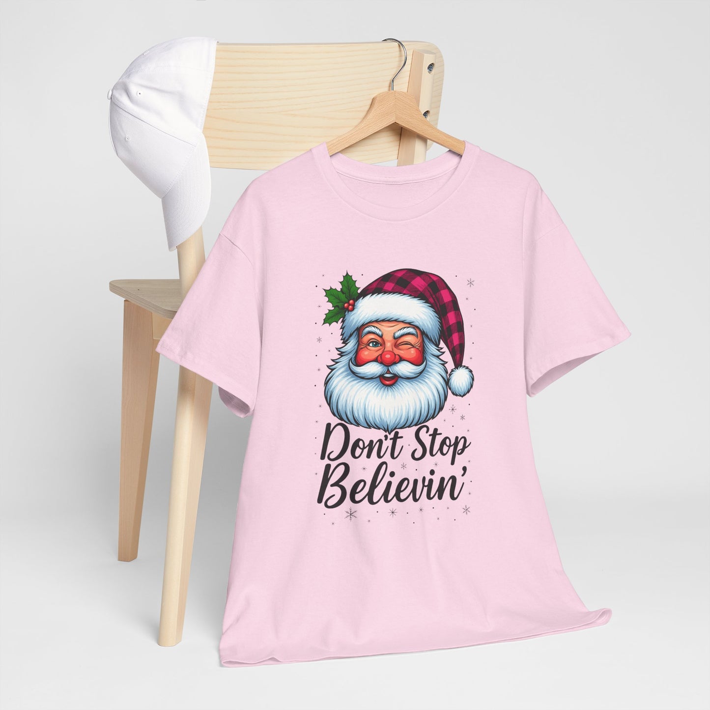 Santa Believin' Pink Holiday Tee