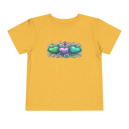 Toddler Tee Live Laugh Love Floral Design