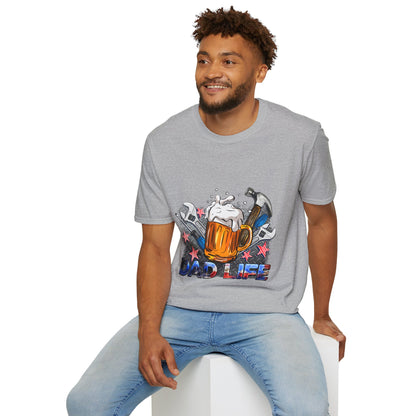 Camiseta gráfica "Papá Vida", camiseta unisex de estilo suave, regalo para el Día del Padre, ropa para amantes de la cerveza, ropa informal de fin de semana, regalos para papá