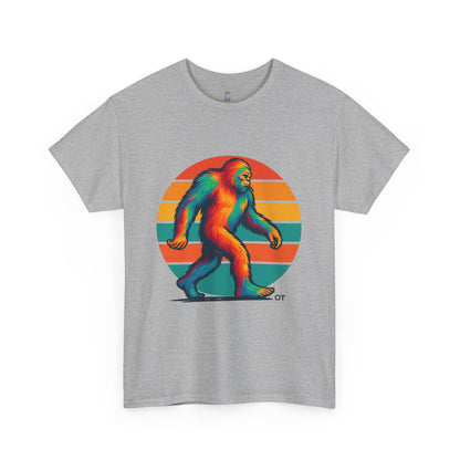 Colorful Bigfoot Unisex T-Shirt, Fun Graphic Tee for Nature Lovers, Perfect for Holidays, Festivals, Camping, Gifts