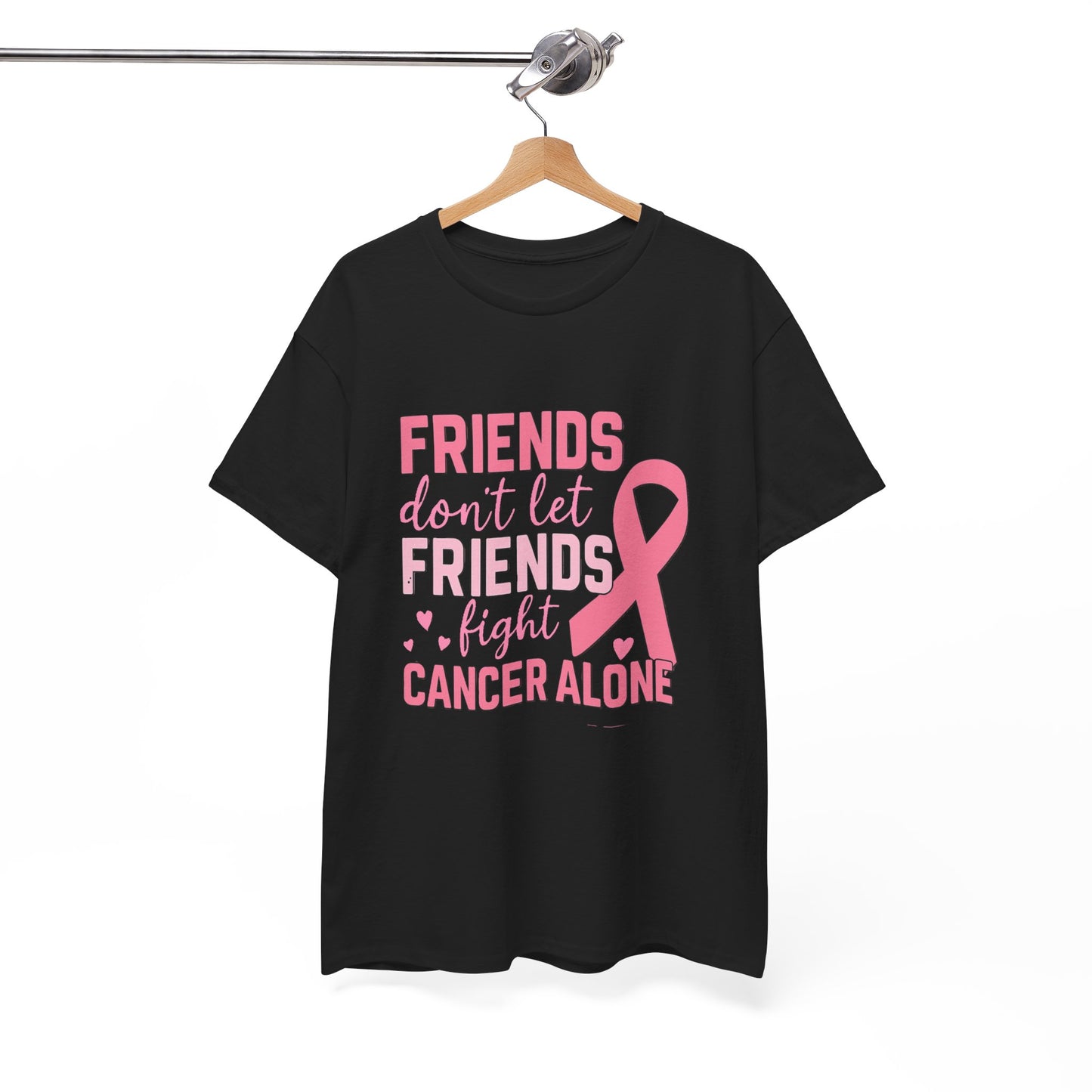 Friends Fight Cancer Together Pink Ribbon Tee