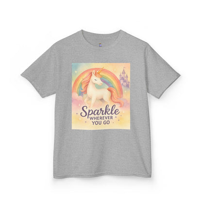 Kids Tee sprinkle where ever you go unicorn in the clouds