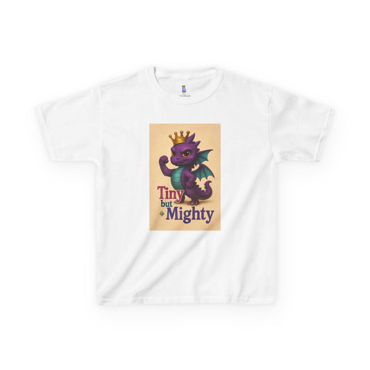 Kids Dragon Tee, Fun Kids T-Shirt, Tiny but Mighty Shirt, Unique Kids Apparel, Gift for Young Adventurers, Cute Dragon Design