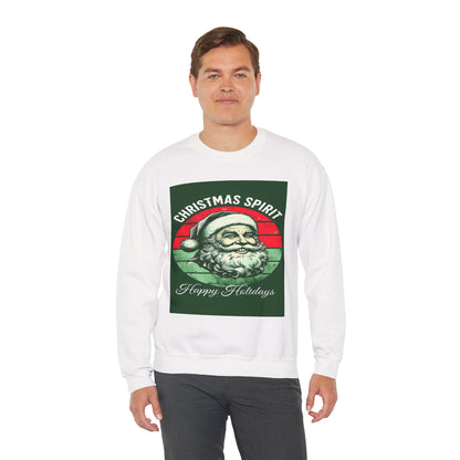 Christmas Spirit Santa Sweatshirt - Vintage Holiday Apparel