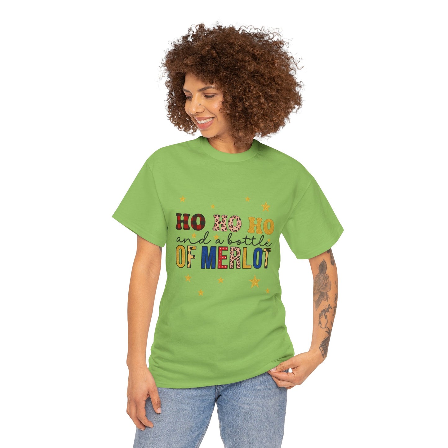 HO HO HO & Merlot Christmas Tee