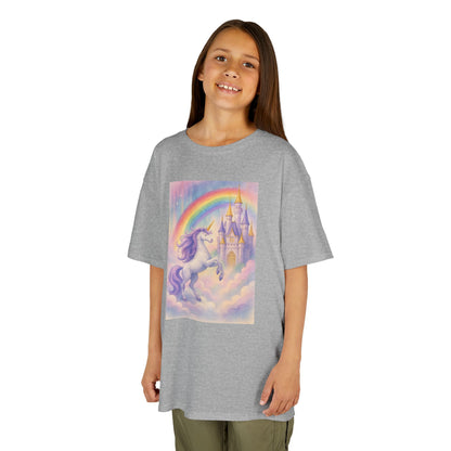 Whimsical Unicorn Kids Tee, Rainbow Fantasy Shirt, Playful Cotton Top, Birthday Gift, Magical Kids Apparel