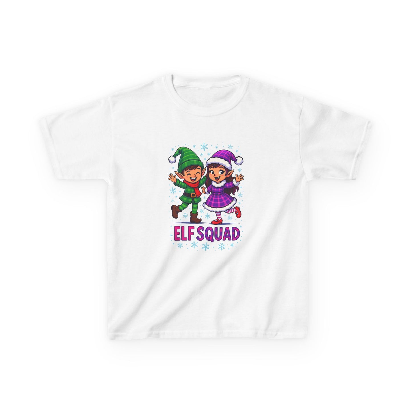 Elf Squad Christmas Dinosaur Tee - Kids Holiday Shirt