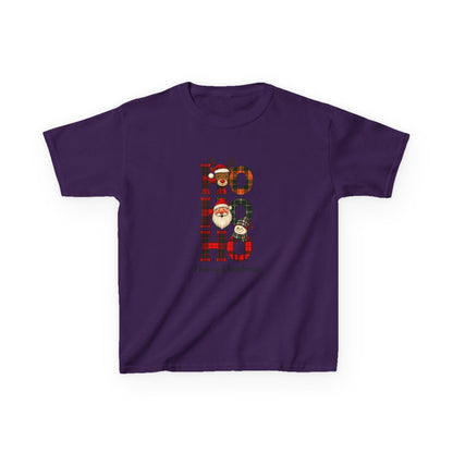 Ho Ho Ho Dinosaur Christmas Tee - Kids Holiday Shirt