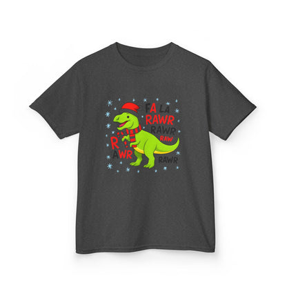 Holiday Dinosaur Kids Tee, Christmas Shirt, Fun Dinosaur T-Shirt, Kids Party Outfit, Cute Graphic Tee, Gift for Kids